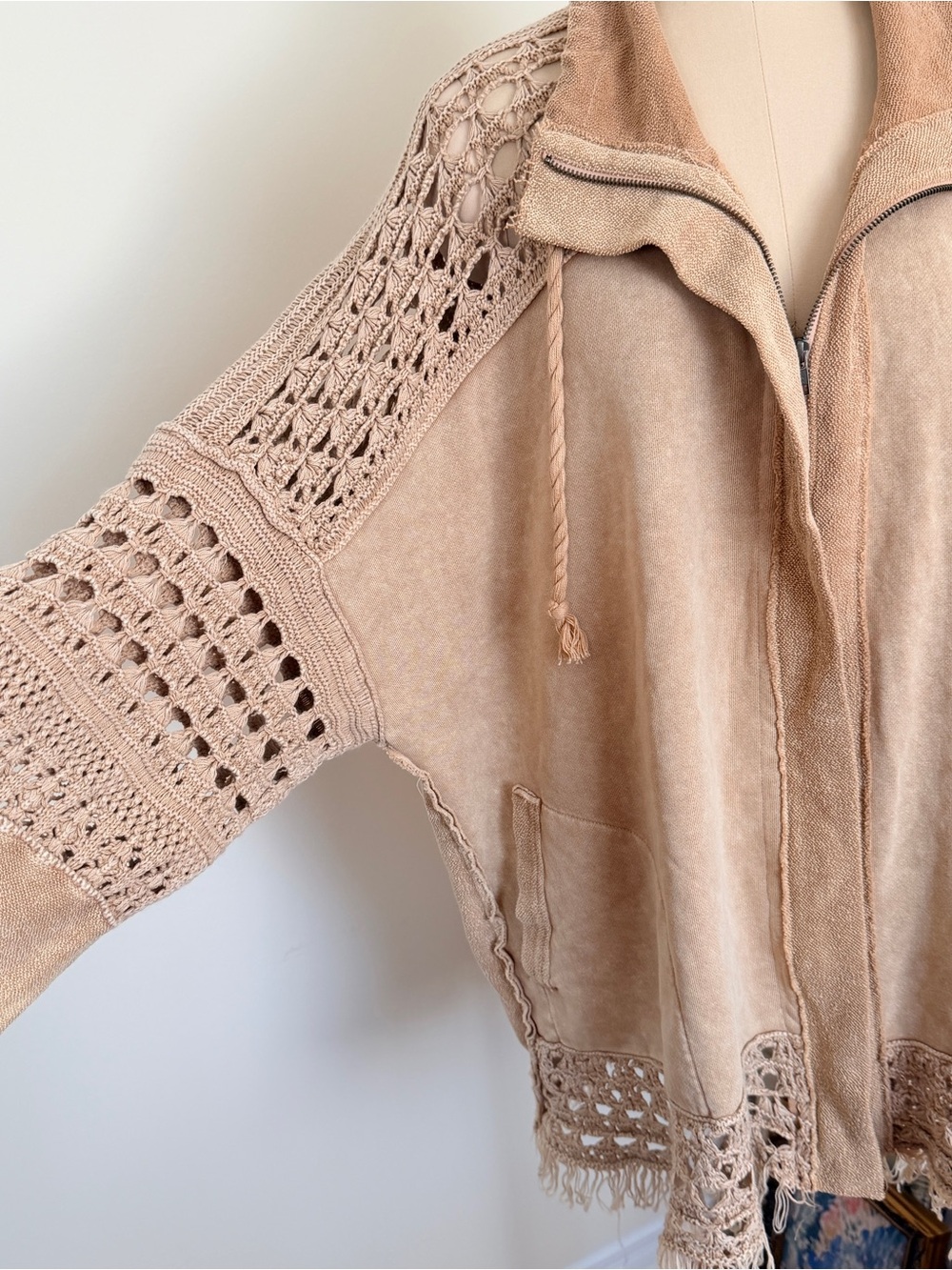 NWT Free People Dune Bug Cardi in Tan size L - Picture 5 of 14